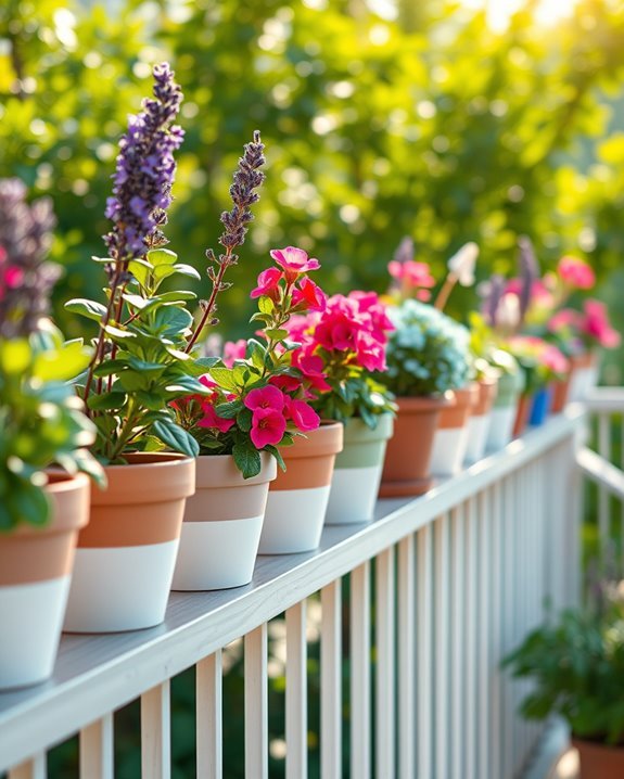 fragrant balcony flower pots