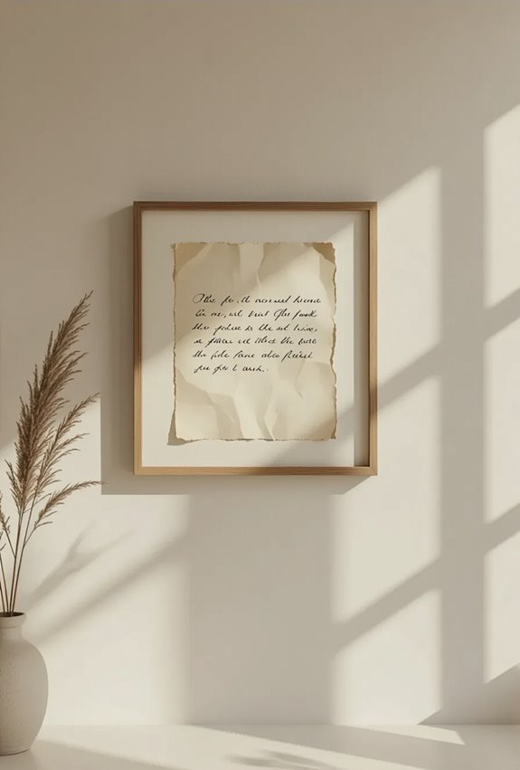 frame sentimental handwritten notes