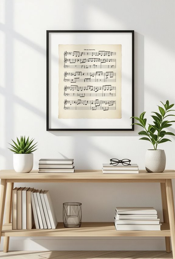 frame vintage music pages