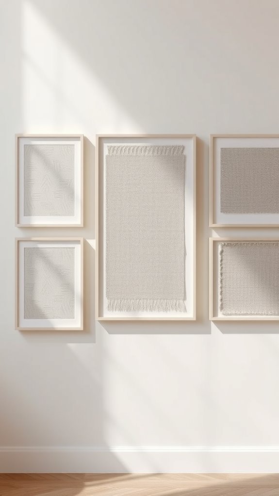 framed fabric swatches display