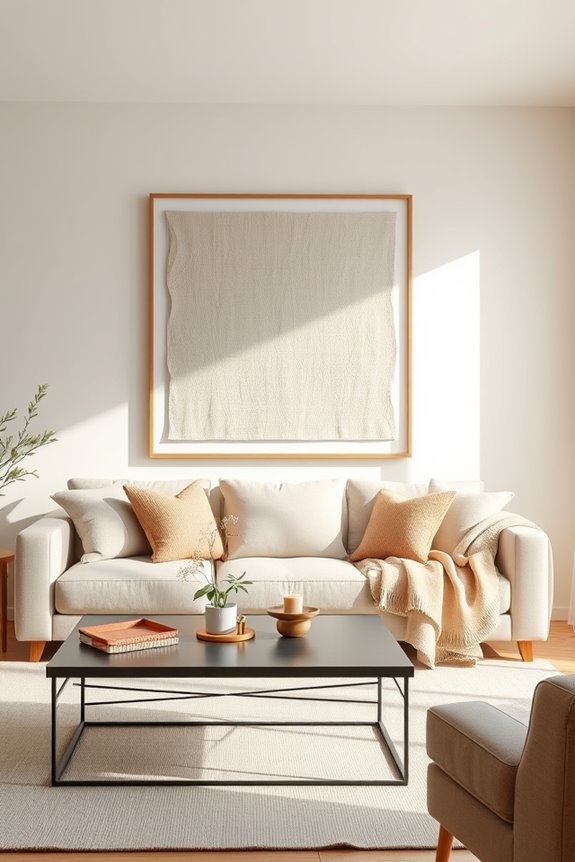 framed fabric wall art