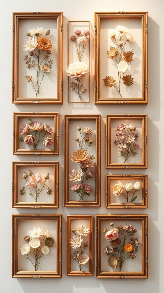 framed floral art displays