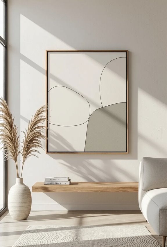 framed minimalist art arrangement