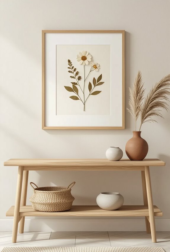 framed pressed botanical wall art