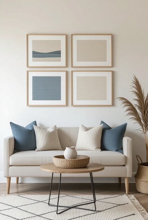 framed swatches add texture