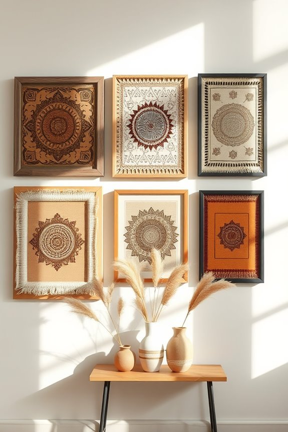 framed tapestries enhance decor