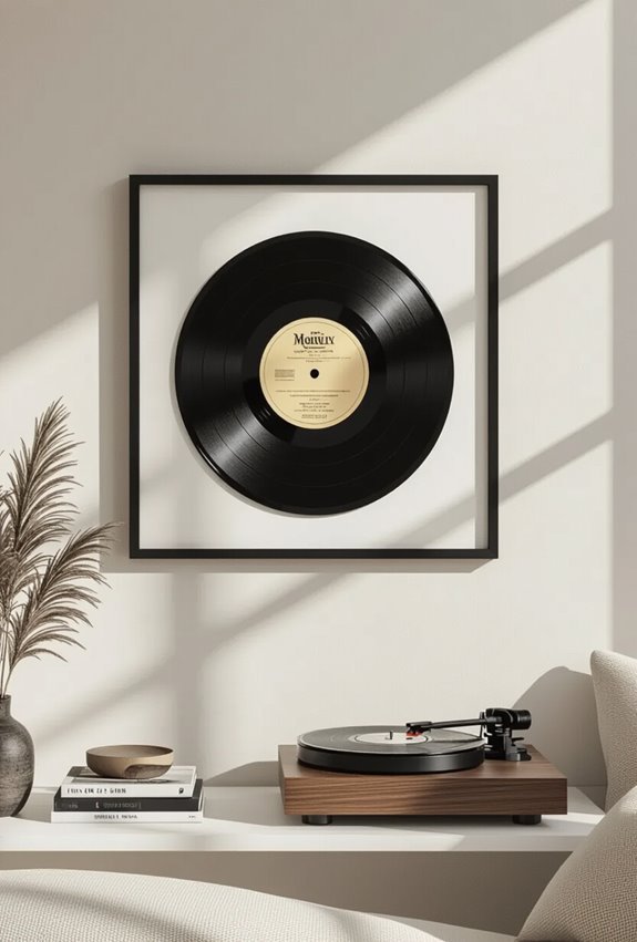 framed vinyl album wall d cor