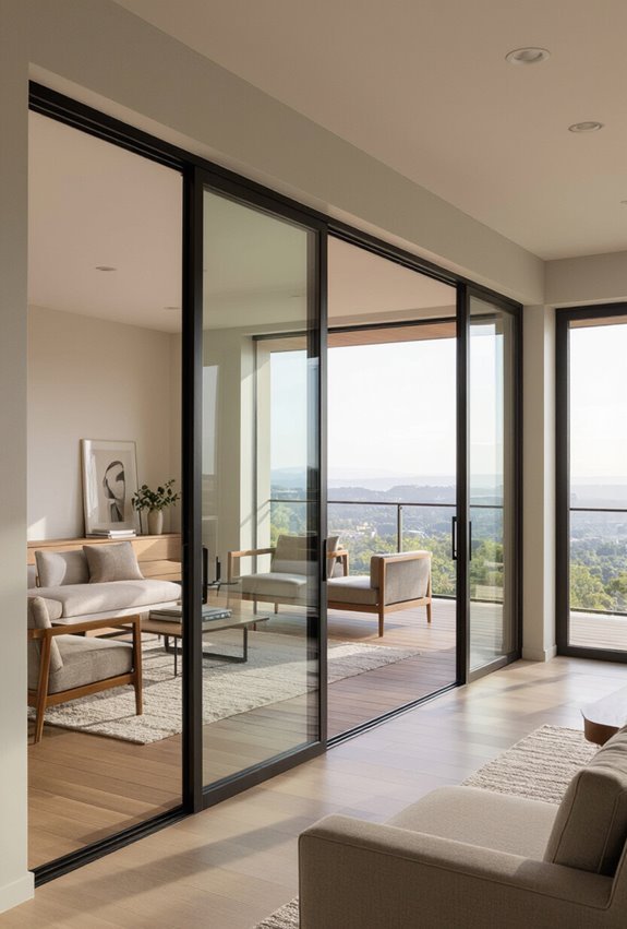 frameless energy efficient balcony connection