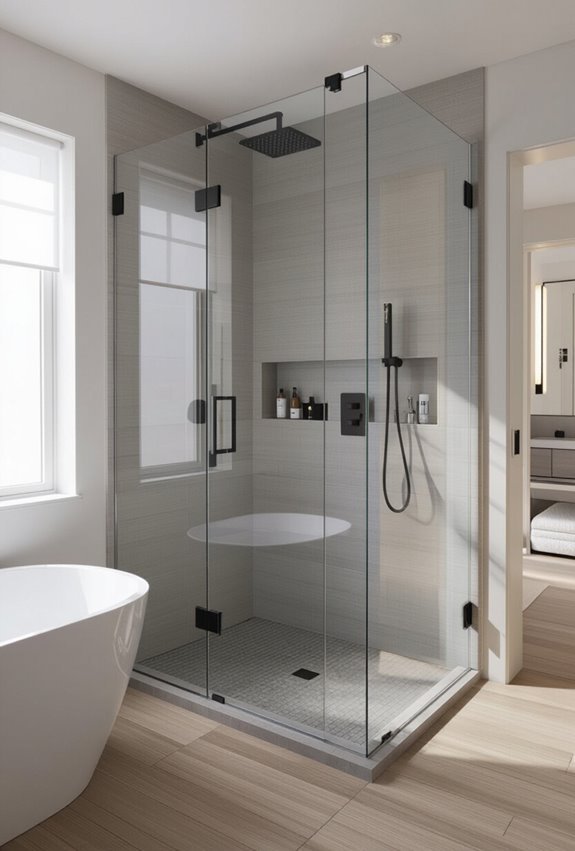 frameless glass enhances openness