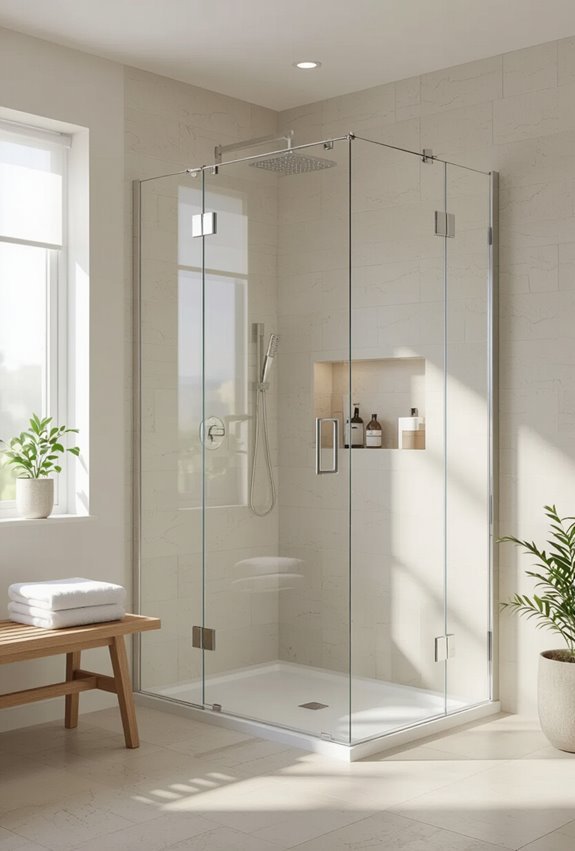 frameless glass shower maintenance