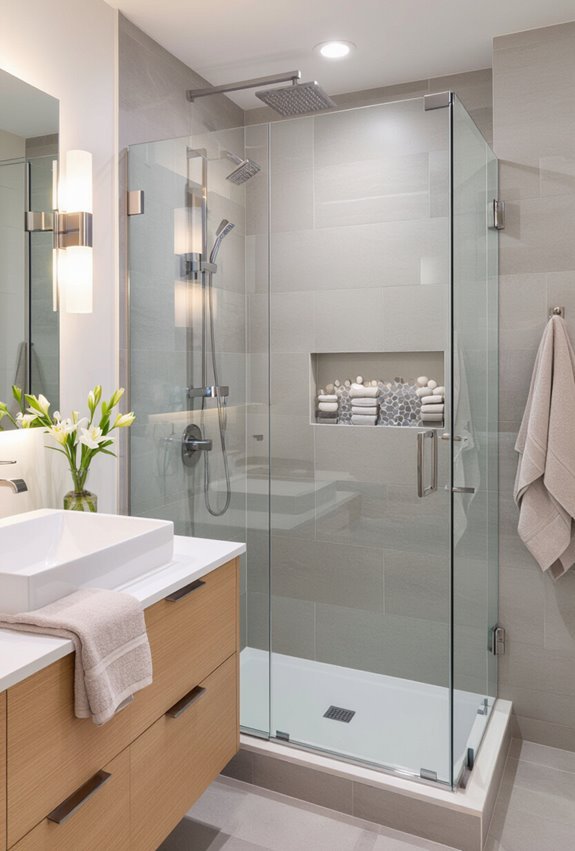 frameless neo angle corner shower