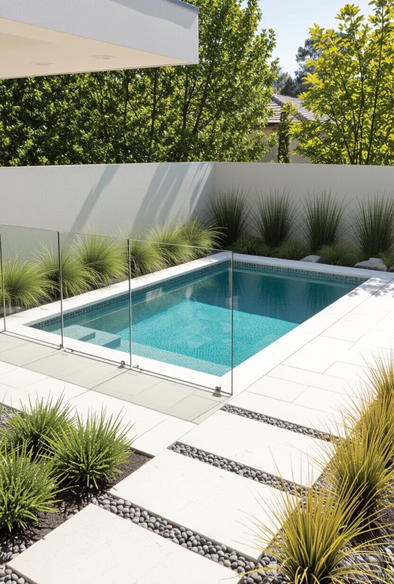 frameless tempered glass pool fencing