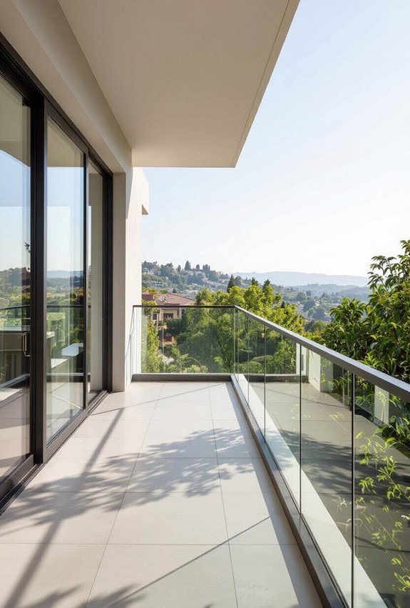 frameless tinted safety glass