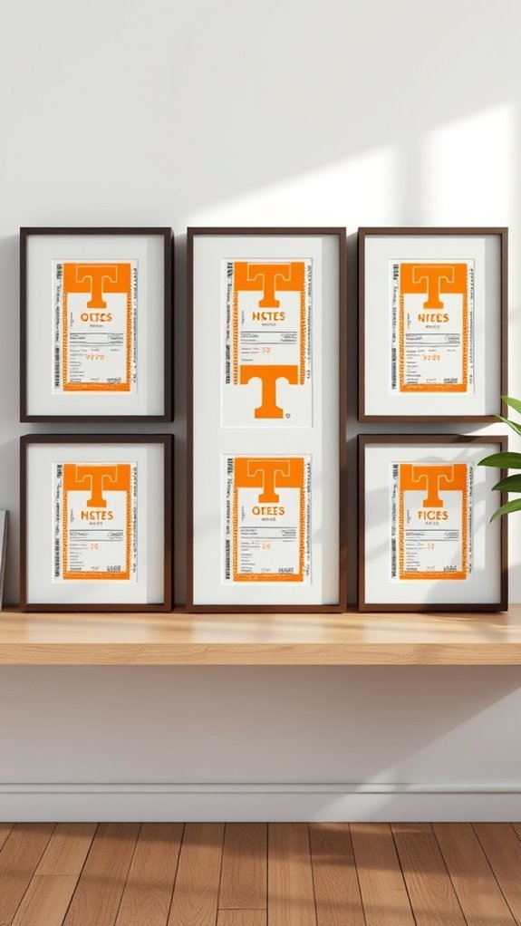 framing memorable ticket stubs
