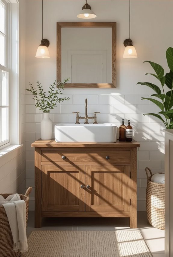 freestanding farmhouse sink vanity