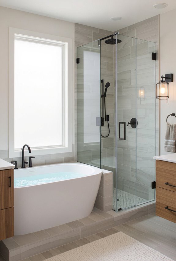freestanding style walk in luxury retreat