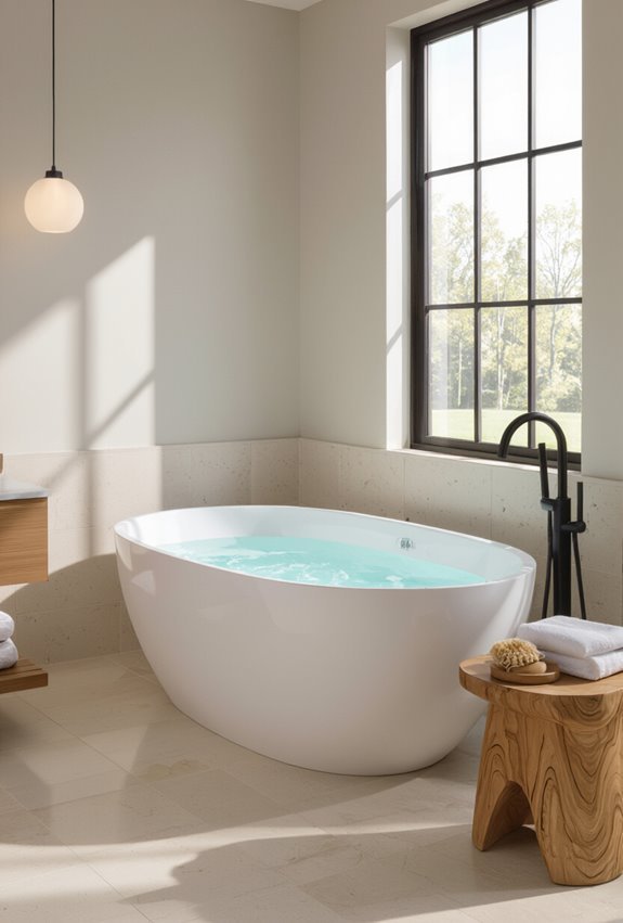 freestanding tub serene placement