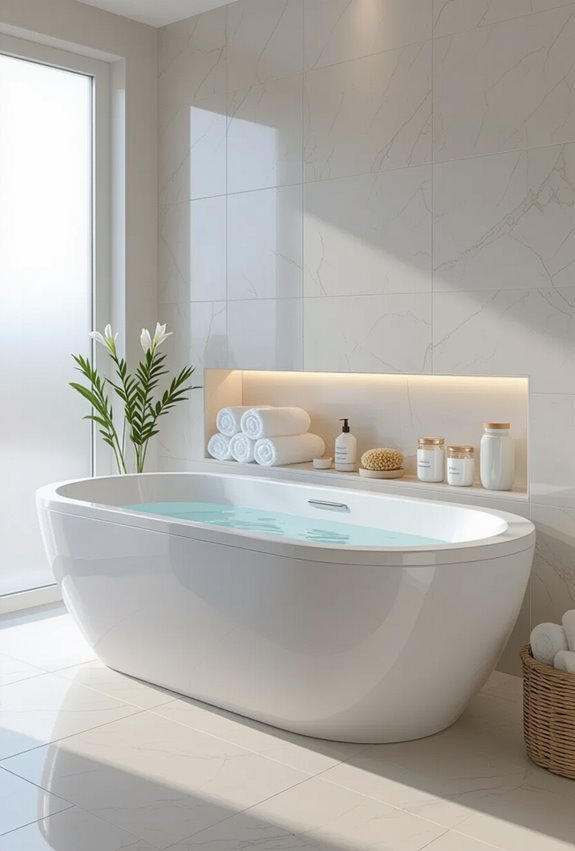 freestanding tub with storage