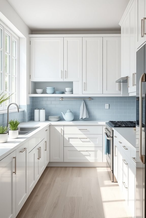 fresh blue and white