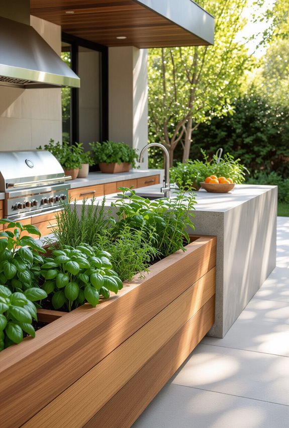 fresh herbs within reach
