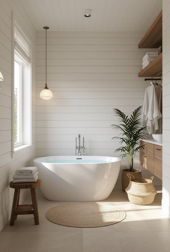 full shiplap walls cozy