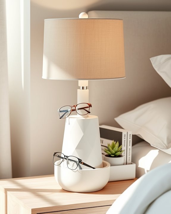 functional bedside lamp storage