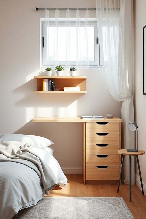 functional desk with storage