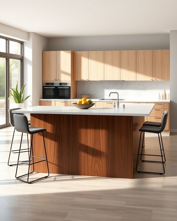 functional l shaped kitchen island
