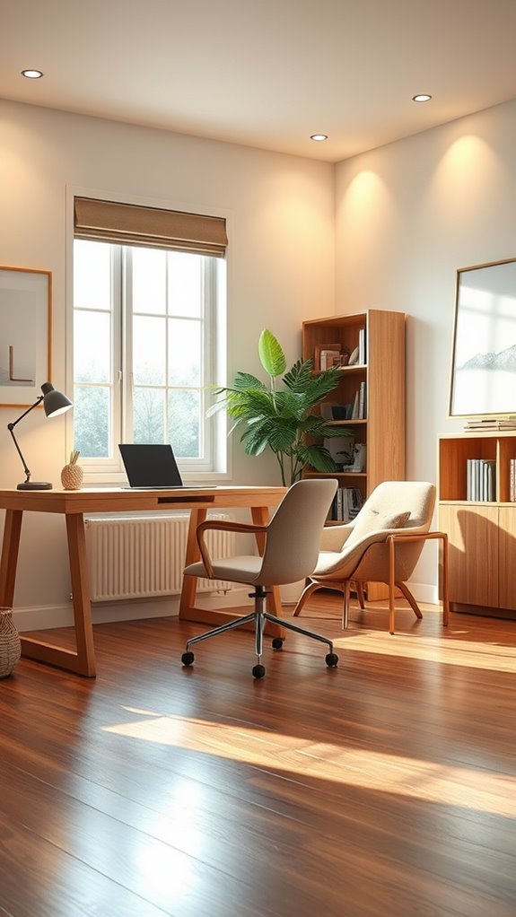 functional living room workspace