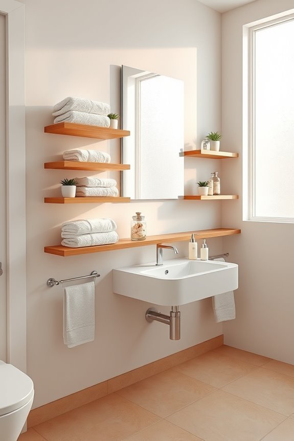 functional open shelving display