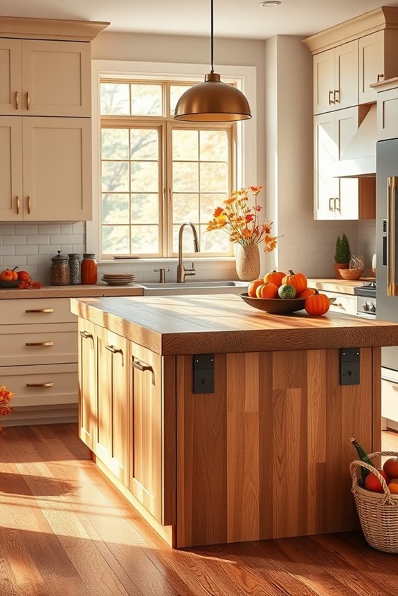 functional rustic kitchen centerpiece