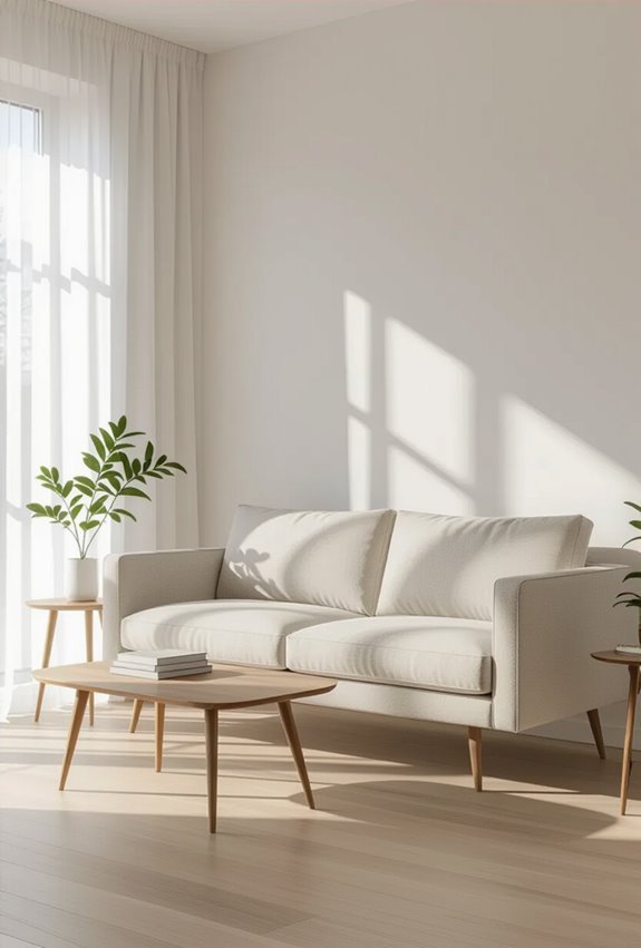 furniture on legged frames