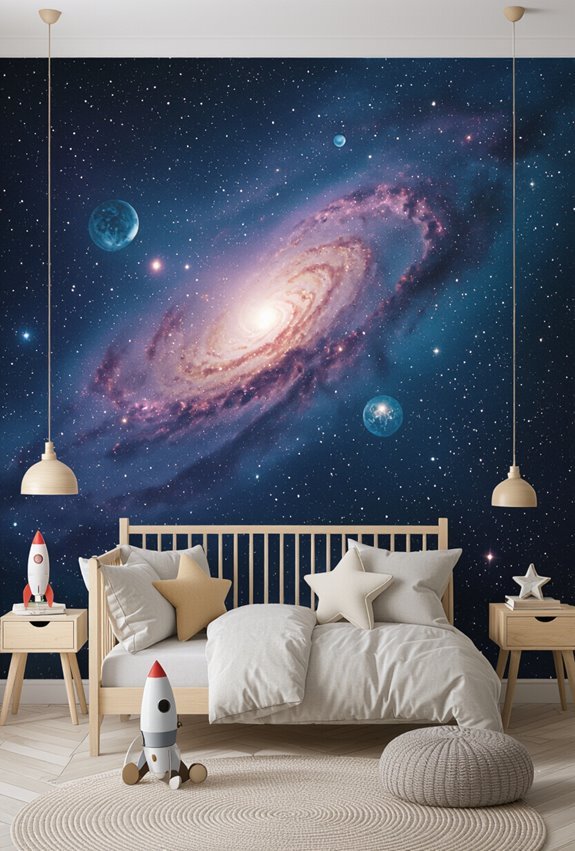 galaxy mural sparks curiosity