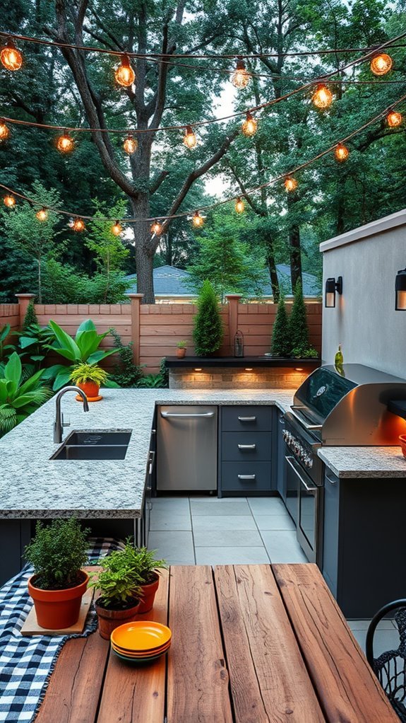 garden inspired outdoor kitchen