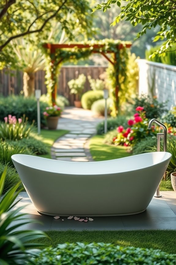 garden oasis bathtub retreat