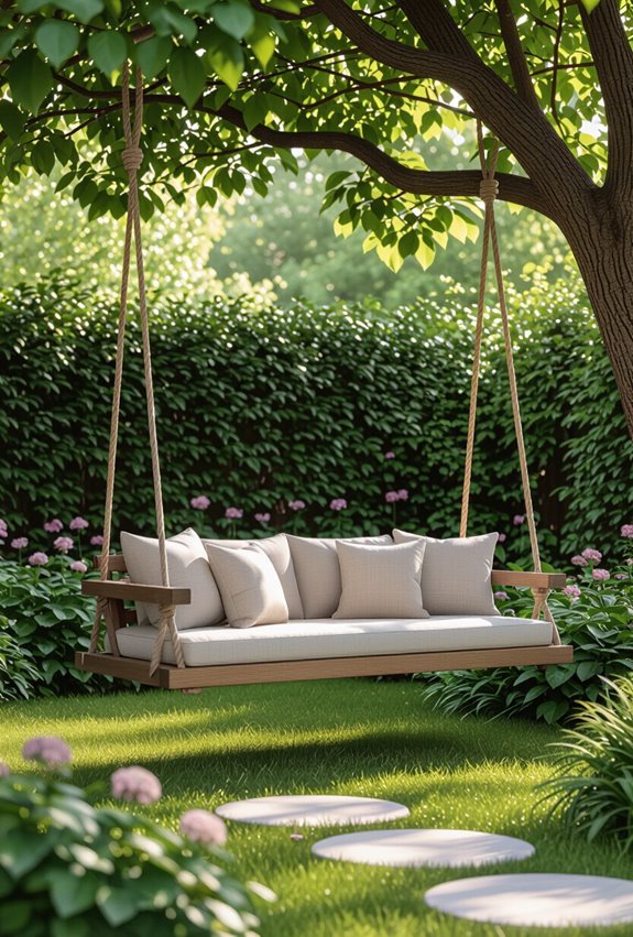 gentle swing beneath shade