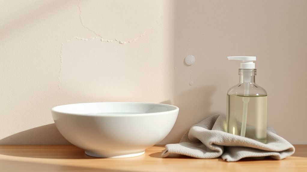 gentle water and soap