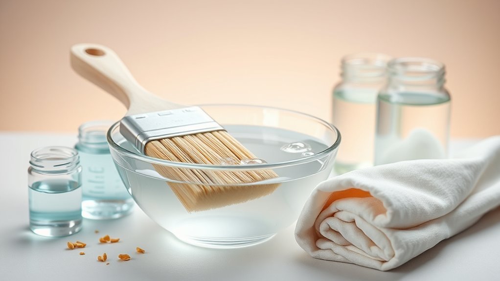 gentle water soluble brush cleaning