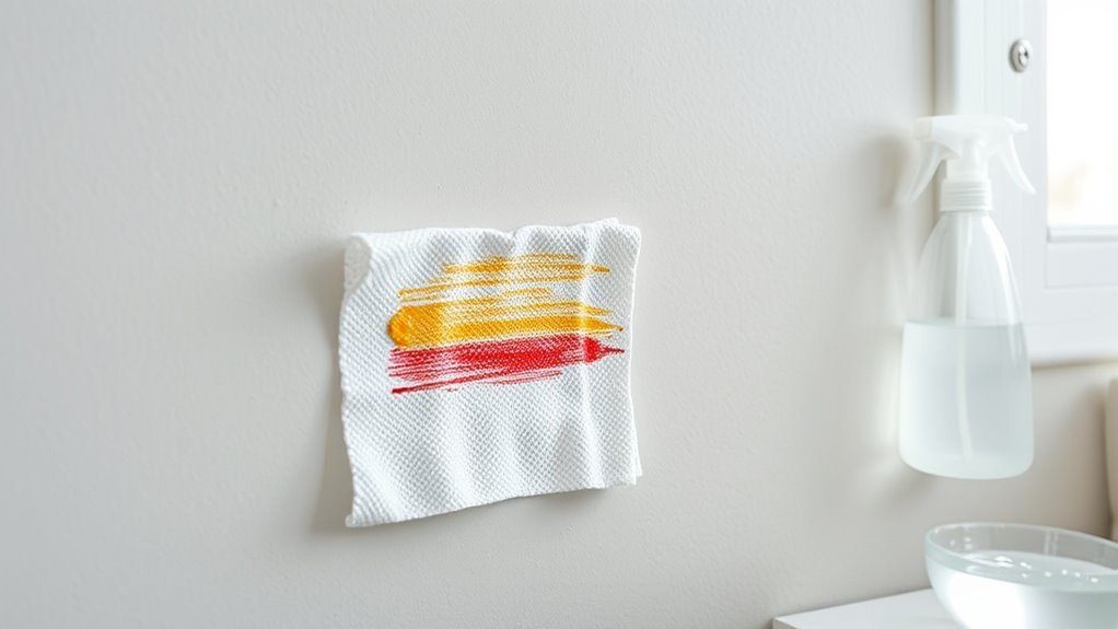 gently blot to remove