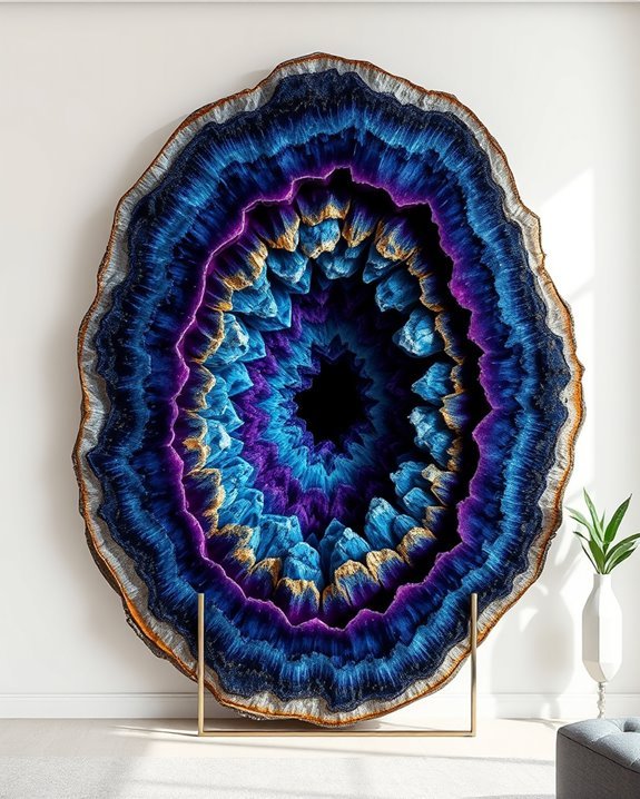 geode inspired textured wall art