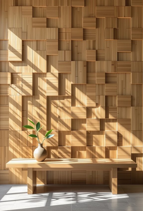 geometric bamboo plank patterns