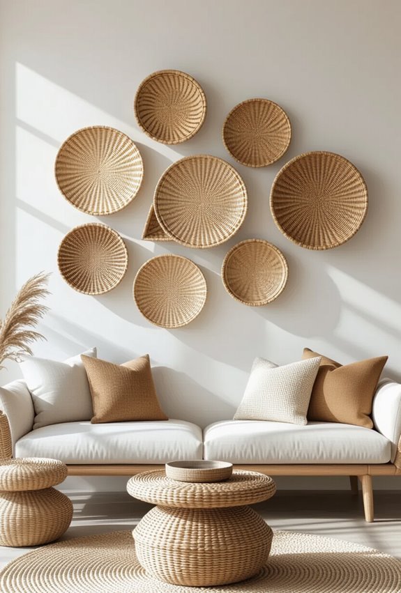geometric basket wall display