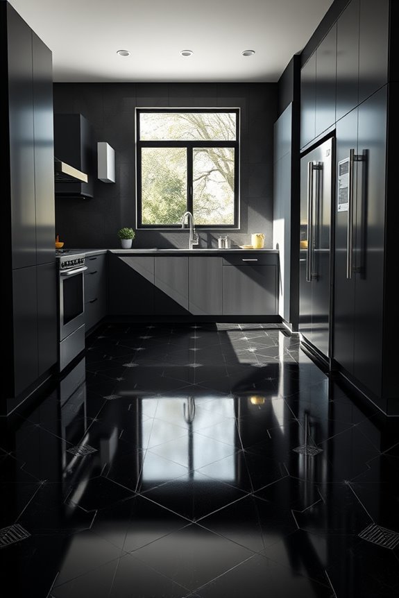 geometric black kitchen designs