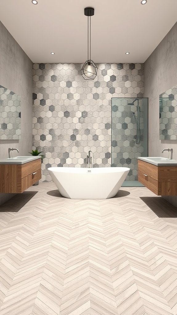 geometric design for bathrooms