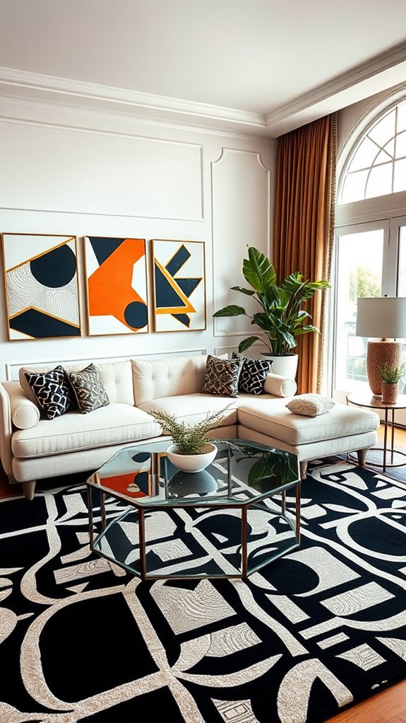 geometric designs enhance decor