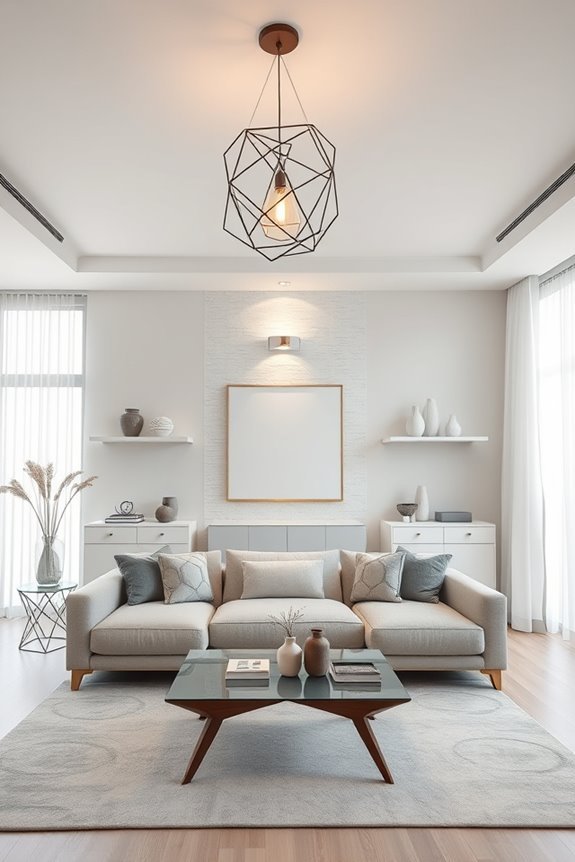 geometric fixtures enhance sophistication