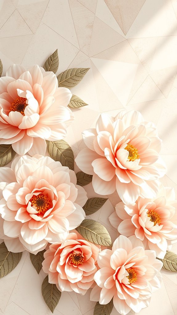 geometric floral design fusion