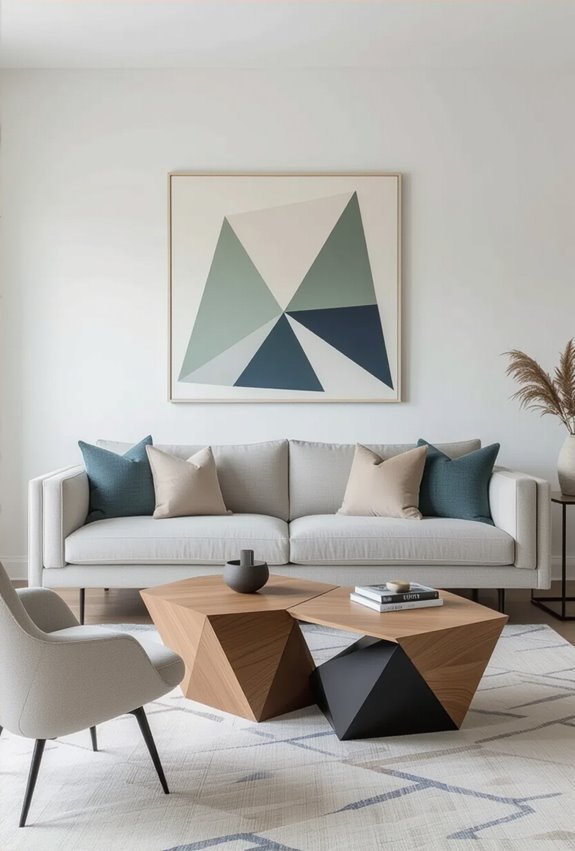 geometric furniture for visual interest
