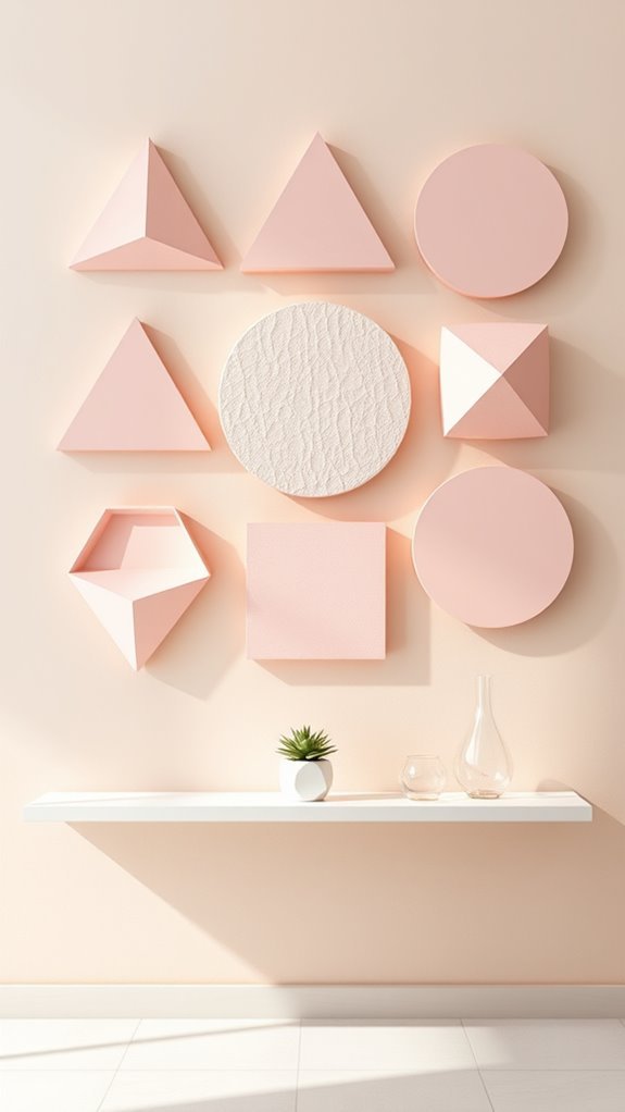 geometric light pink decor