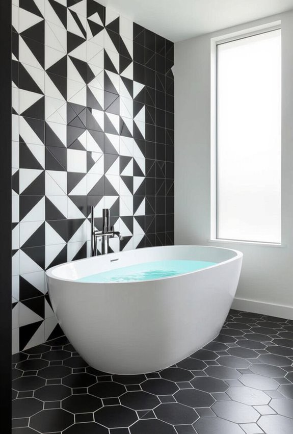geometric meets organic in monochrome